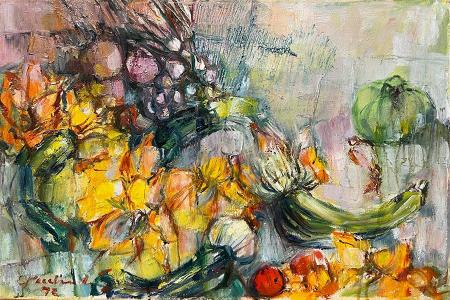 Art work by firma Illeggibile Fantasie di verdure  - oil canvas 